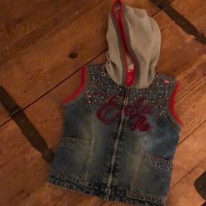 Girls Echo red Jean Vest